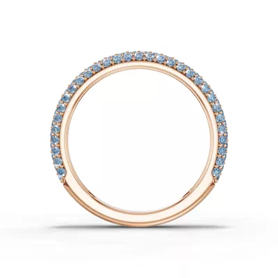 Selora Fancy Blue Lab Diamond Rolled Pavé Band