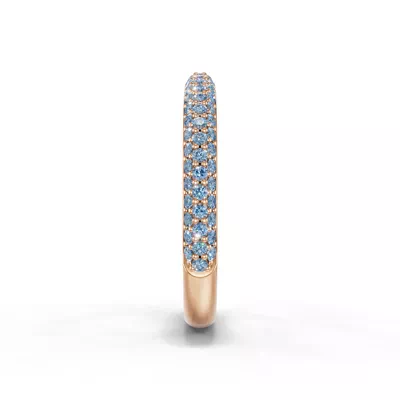 Selora Fancy Blue Lab Diamond Rolled Pavé Band
