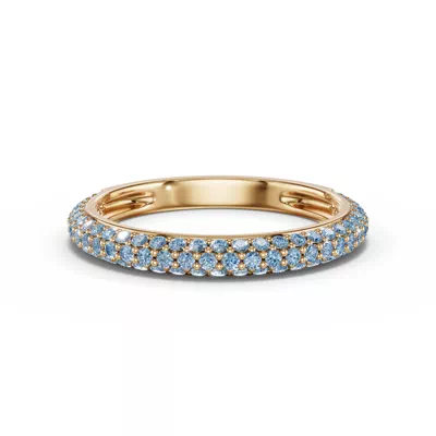 Selora Fancy Blue Lab Diamond Rolled Pavé Band