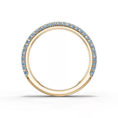 Selora Fancy Blue Lab Diamond Rolled Pavé Band