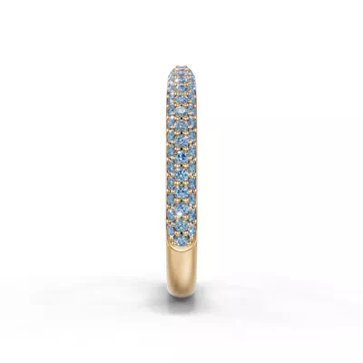 Selora Fancy Blue Lab Diamond Rolled Pavé Band