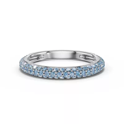 Selora Fancy Blue Lab Diamond Rolled Pavé Band