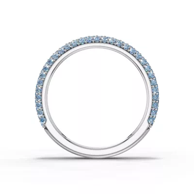 Selora Fancy Blue Lab Diamond Rolled Pavé Band