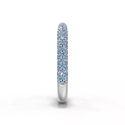 Selora Fancy Blue Lab Diamond Rolled Pavé Band