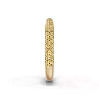 Selora Fancy Yellow Lab Diamond Rolled Pavé Band