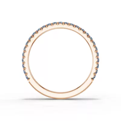 Lumina Fancy Blue Lab Diamond French Pavé Band (1/3 ct. tw.)