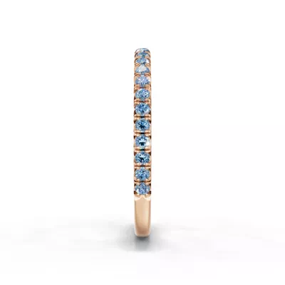 Lumina Fancy Blue Lab Diamond French Pavé Band (1/3 ct. tw.)