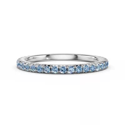 Lumina Fancy Blue Lab Diamond French Pavé Band (1/3 ct. tw.)