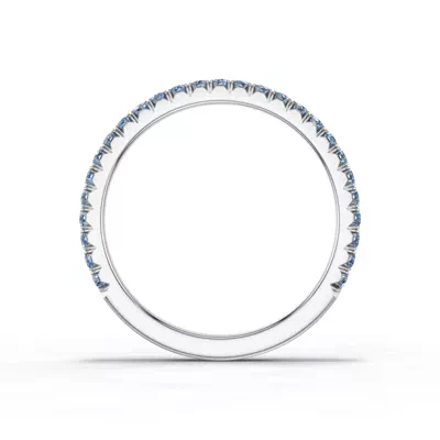 Lumina Fancy Blue Lab Diamond French Pavé Band (1/3 ct. tw.)