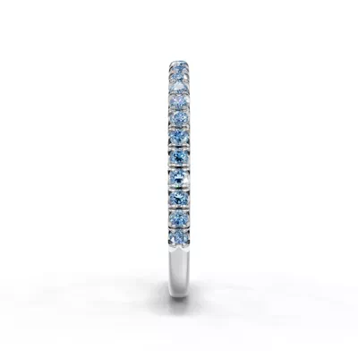 Lumina Fancy Blue Lab Diamond French Pavé Band (1/3 ct. tw.)