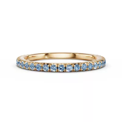 Lumina Fancy Blue Lab Diamond French Pavé Band (1/3 ct. tw.)