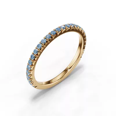 Lumina Fancy Blue Lab Diamond French Pavé Band (1/3 ct. tw.)