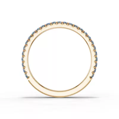 Lumina Fancy Blue Lab Diamond French Pavé Band (1/3 ct. tw.)