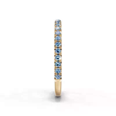 Lumina Fancy Blue Lab Diamond French Pavé Band (1/3 ct. tw.)