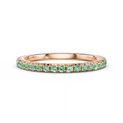 Lumina Fancy Green Lab Diamond French Pavé Band (1/3 ct. tw.)