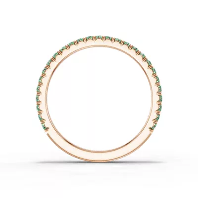 Lumina Fancy Green Lab Diamond French Pavé Band (1/3 ct. tw.)