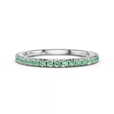 Lumina Fancy Green Lab Diamond French Pavé Band (1/3 ct. tw.)