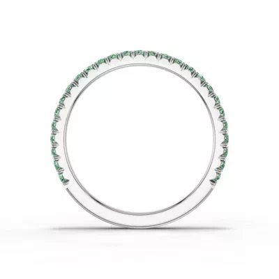 Lumina Fancy Green Lab Diamond French Pavé Band (1/3 ct. tw.)