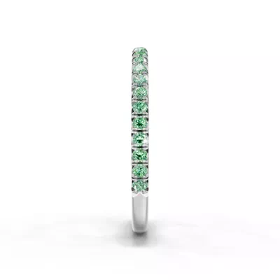Lumina Fancy Green Lab Diamond French Pavé Band (1/3 ct. tw.)