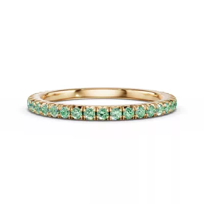 Lumina Fancy Green Lab Diamond French Pavé Band (1/3 ct. tw.)