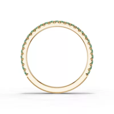 Lumina Fancy Green Lab Diamond French Pavé Band (1/3 ct. tw.)