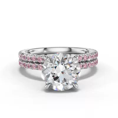 Lumina Fancy Pink Lab Diamond French Pavé Band (1/3 ct. tw.)