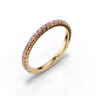 Lumina Fancy Pink Lab Diamond French Pavé Band (1/3 ct. tw.)