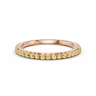 Lumina Fancy Yellow Lab Diamond French Pavé Band (1/3 ct. tw.)