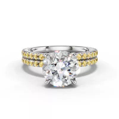 Lumina Fancy Yellow Lab Diamond French Pavé Band (1/3 ct. tw.)
