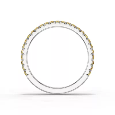 Lumina Fancy Yellow Lab Diamond French Pavé Band (1/3 ct. tw.)
