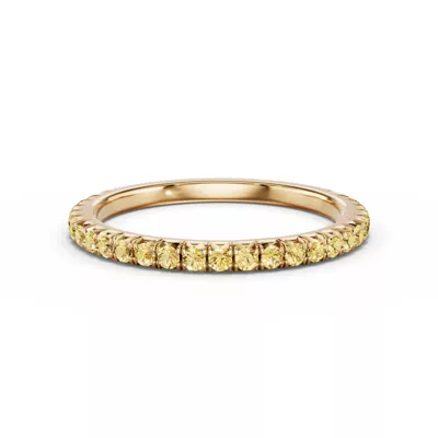 Lumina Fancy Yellow Lab Diamond French Pavé Band (1/3 ct. tw.)