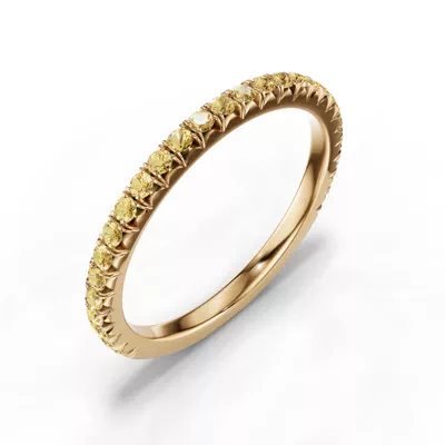 Lumina Fancy Yellow Lab Diamond French Pavé Band (1/3 ct. tw.)