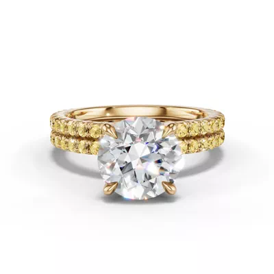 Lumina Fancy Yellow Lab Diamond French Pavé Band (1/3 ct. tw.)
