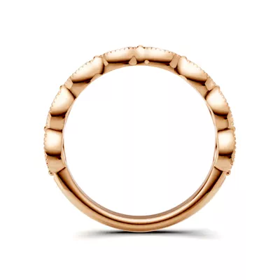 Maren Milgrain Marquise Lab Diamond Band
