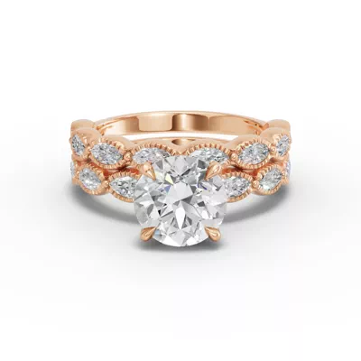 Maren Milgrain Marquise Diamond Band