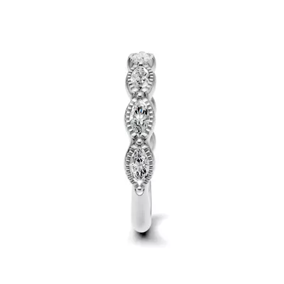 Maren Milgrain Marquise Diamond Band