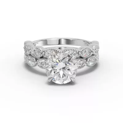 Maren Milgrain Marquise Diamond Band
