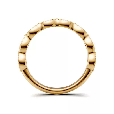 Maren Milgrain Marquise Lab Diamond Band