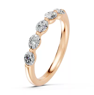 Oval Five-Stone Lab Diamond Band (0.75 ct. tw.)