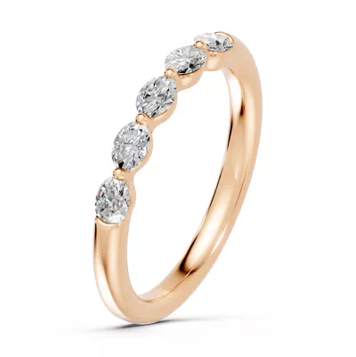Oval Five-Stone Lab Diamond Band (0.50 ct. tw.)
