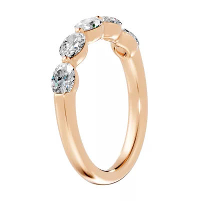 Oval Five-Stone Lab Diamond Band (1.00 ct. tw.)