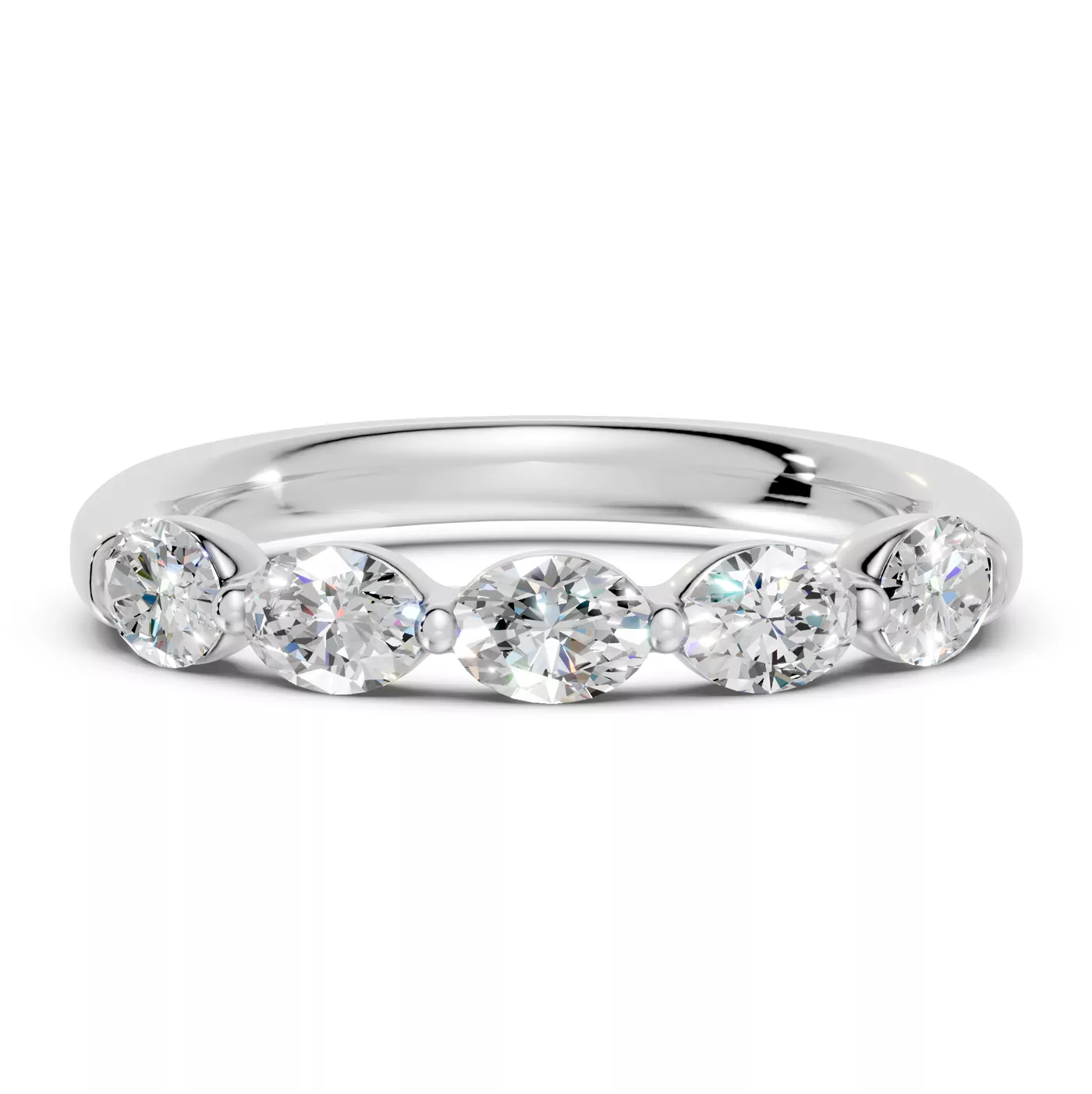 Oval Five-Stone Lab Diamond Band (1.00 ct. tw.)