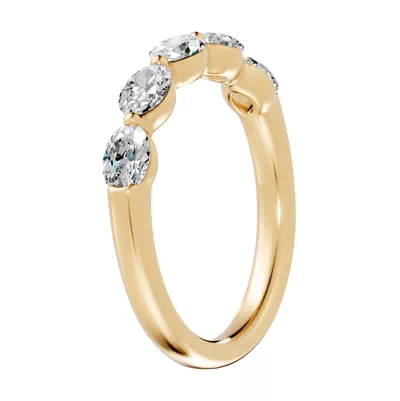 Oval Five-Stone Lab Diamond Band (1.00 ct. tw.)