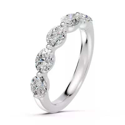 Oval Five-Stone Lab Diamond Band (1.50 ct. tw.)