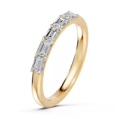 Emerald Five-Stone Lab Diamond Band (0.75 ct. tw.)