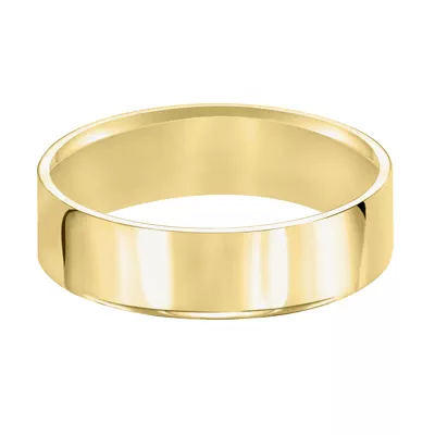 Flat Comfort Fit Polished Band (6mm)