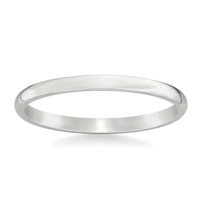 Low Dome Comfort Fit Polished Band (2mm)