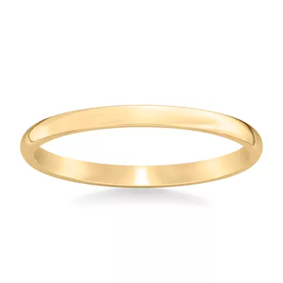 Low Dome Comfort Fit Polished Band (2mm)