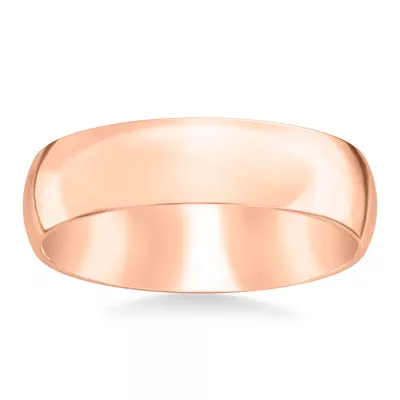 Low Dome Comfort Fit Polished Band (6mm)