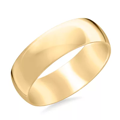 Low Dome Comfort Fit Polished Band (7mm)
